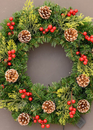 Christmas Pre Lit Wreath Decoration - 30cm, 40cm, 50cm