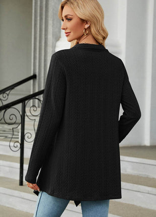 Open Front Long Sleeve Cardigan - MimiStylez