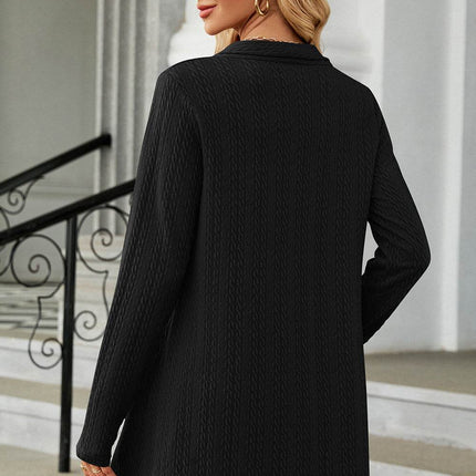Open Front Long Sleeve Cardigan - MimiStylez