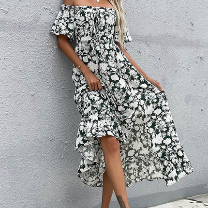Floral Slit Off-Shoulder Midi Dress - MimiStylez