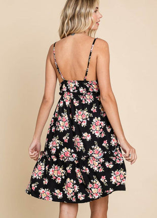 Culture Code Full Size Floral Frill Cami Dress - MimiStylez