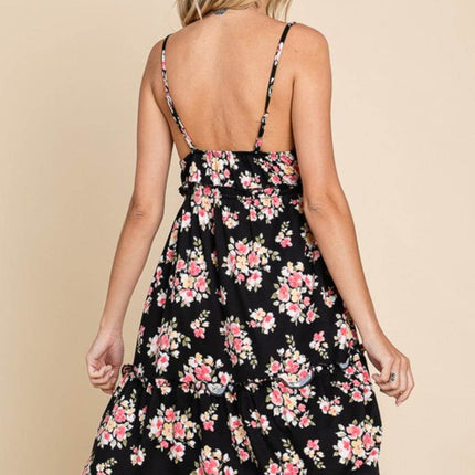Culture Code Full Size Floral Frill Cami Dress - MimiStylez