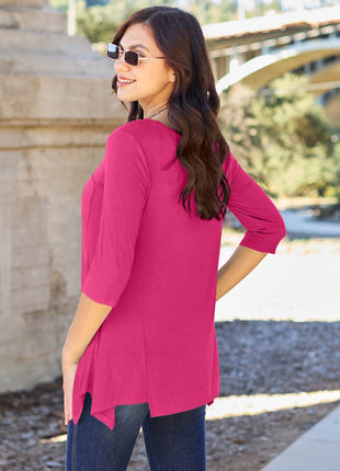 Basic Bae Full Size Round Neck Pocketed T-Shirt - MimiStylez