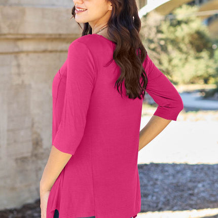 Basic Bae Full Size Round Neck Pocketed T-Shirt - MimiStylez