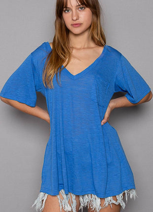 POL V-Neck Short Sleeve T-Shirt - MimiStylez