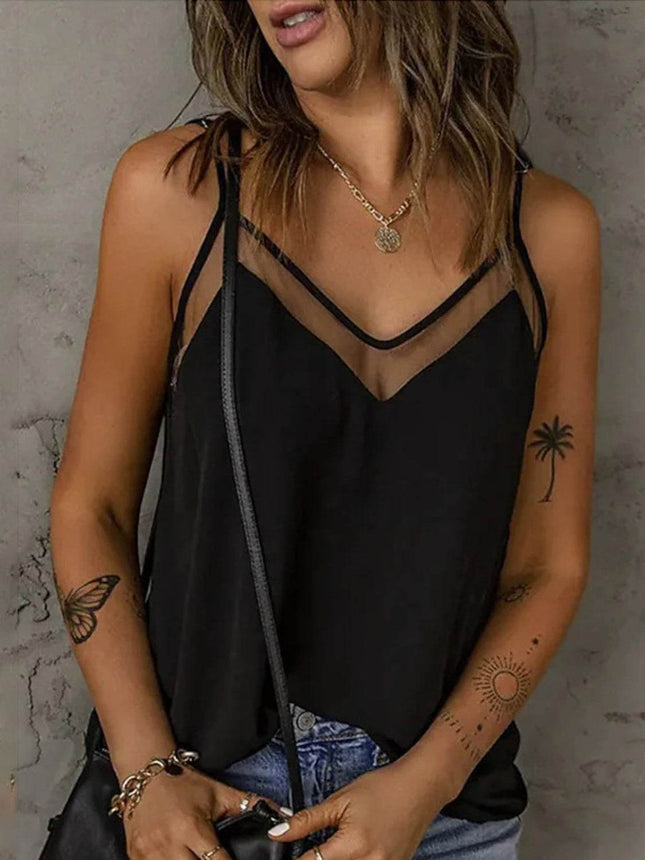 Full Size V-Neck Spaghetti Strap Cami - MimiStylez