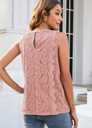 Lace V-Neck Tank - MimiStylez