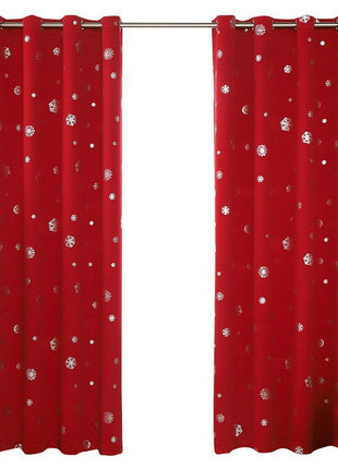 Christmas Curtain - Snowflake Christmas Design Curtain