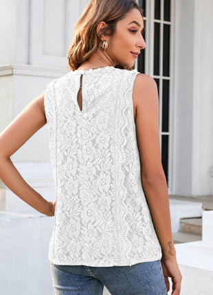 Lace V-Neck Tank - MimiStylez