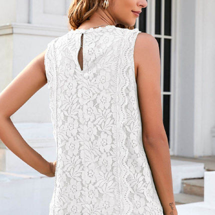Lace V-Neck Tank - MimiStylez