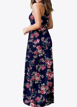 Empire Waist Sleeveless Dress with Pockets - MimiStylez