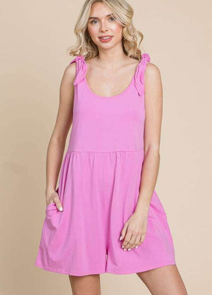 Culture Code Full Size Shoulder Knot Baggy Romper - MimiStylez