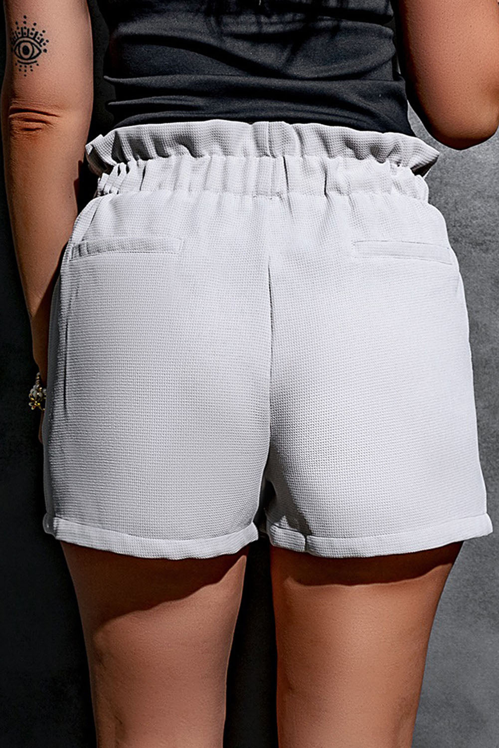 Shorts Paperbag con Bolsillos