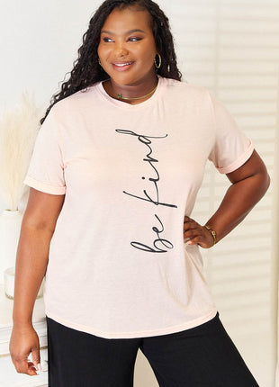 Simply Love BE KIND Graphic Round Neck T-Shirt - MimiStylez
