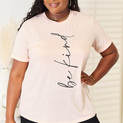 Simply Love BE KIND Graphic Round Neck T-Shirt - MimiStylez