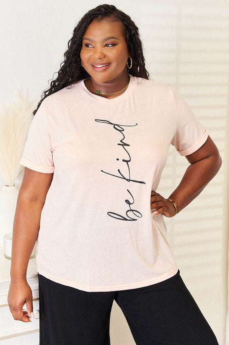 Simply Love BE KIND Graphic Round Neck T-Shirt - MimiStylez
