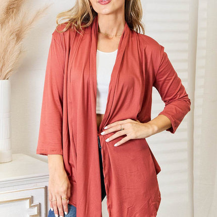Culture Code Full Size Open Front Cardigan - MimiStylez