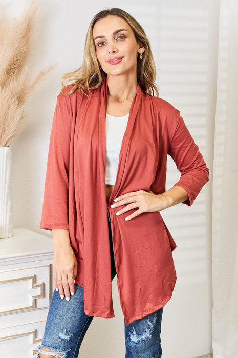 Culture Code Full Size Open Front Cardigan - MimiStylez