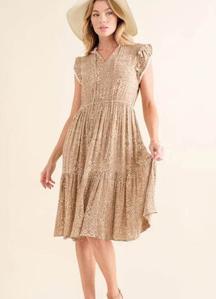 And The Why Boho Printed Tiered Maxi Dress - MimiStylez