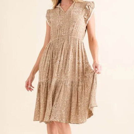 And The Why Boho Printed Tiered Maxi Dress - MimiStylez
