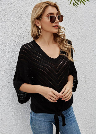 Openwork Batwing Sleeve Cover-Up - MimiStylez