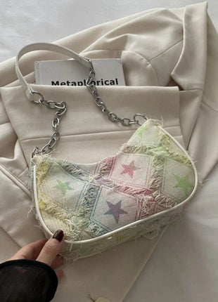 Fringe Star Print Shoulder Bag - MimiStylez