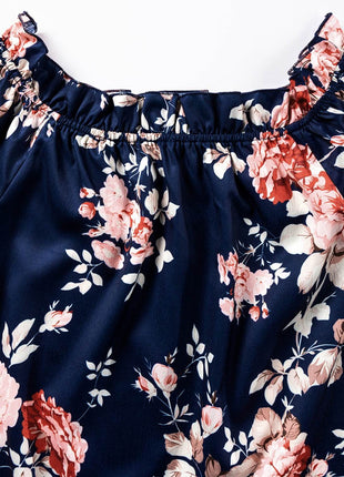 Printed Off-Shoulder Flounce Sleeve Blouse - MimiStylez