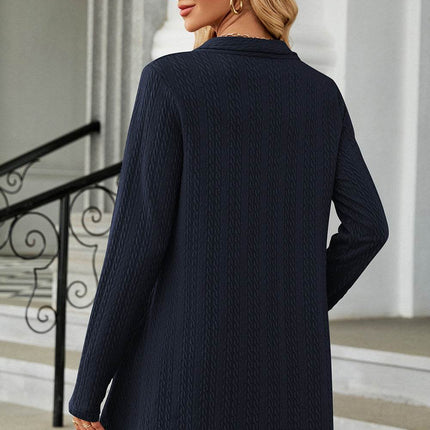 Open Front Long Sleeve Cardigan - MimiStylez