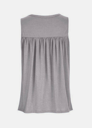 Lace Detail Round Neck Tank - MimiStylez