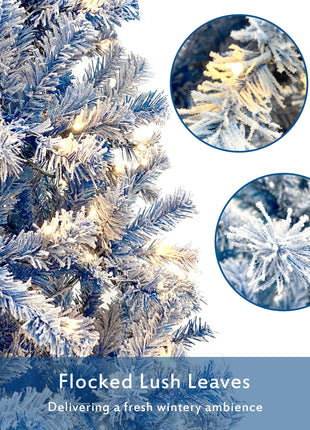 6FT Hinged Pre Lit Fir Christmas Tree