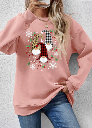 Faceless Gnomes Graphic Drop Shoulder Sweatshirt - MimiStylez