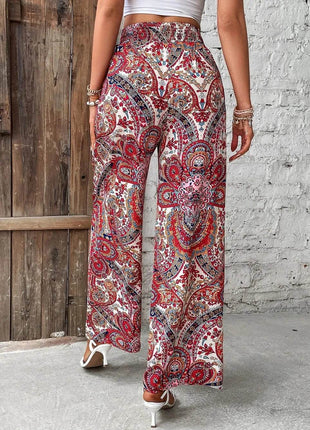 Printed Wide Leg Pants - MimiStylez