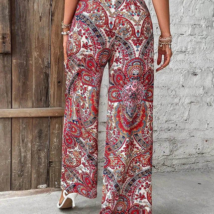 Printed Wide Leg Pants - MimiStylez