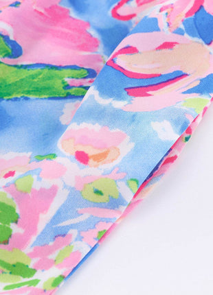 Floral Smocked Square Neck Jumpsuit with Pockets - MimiStylez