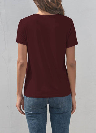 Rabbit Graphic Round Neck Short Sleeve T-Shirt - MimiStylez