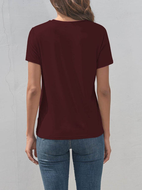 Rabbit Graphic Round Neck Short Sleeve T-Shirt - MimiStylez