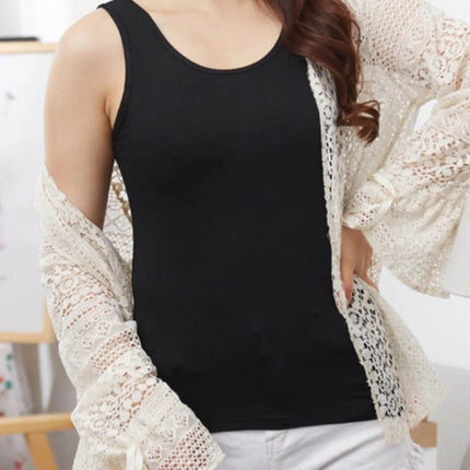 Full Size Scoop Neck Wide Strap Tank Plus Size - MimiStylez