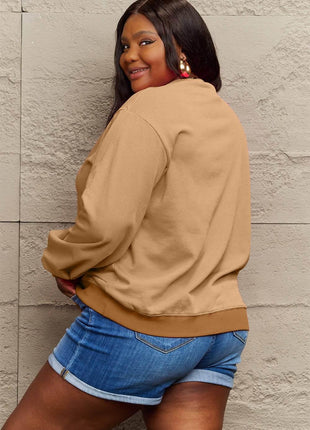 Simply Love Full Size CIAO！Round Neck Sweatshirt - MimiStylez