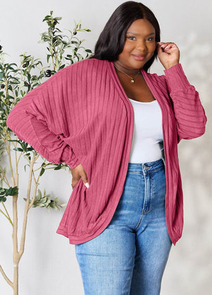 Basic Bae Full Size Ribbed Cocoon Cardigan - MimiStylez