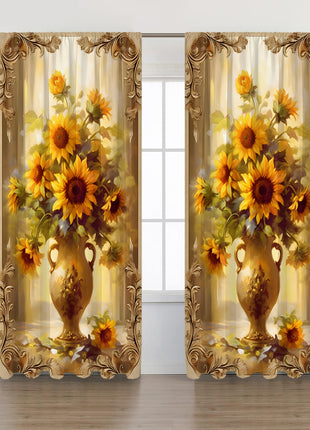 2PCs European Curtain Christmas Series