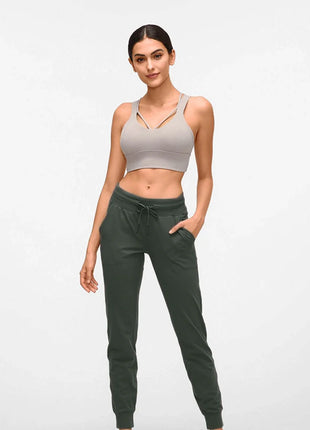 Double Take Tied Joggers with Pockets - MimiStylez