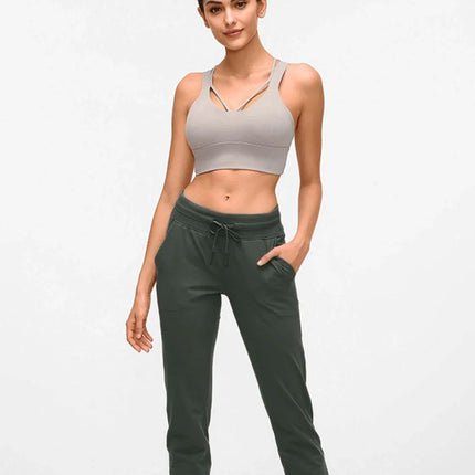 Double Take Tied Joggers with Pockets - MimiStylez