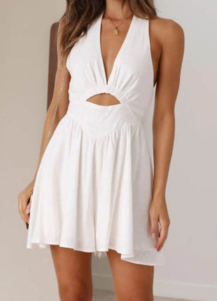 Cutout Halter Neck Mini Dress - MimiStylez