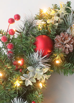 30CM & 40CM Christmas Wreath Hanging Decoration