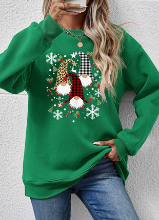 Faceless Gnomes Graphic Drop Shoulder Sweatshirt - MimiStylez