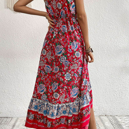Bohemian Decorative Button Spaghetti Strap Dress - MimiStylez
