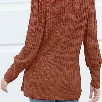 Decorative Button Square Neck Top - MimiStylez