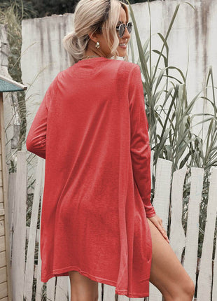 Button Up Long Sleeve Cover Up - MimiStylez