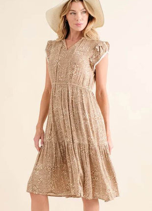 And The Why Boho Printed Tiered Maxi Dress - MimiStylez