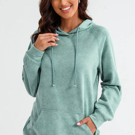 Long Sleeve Front Pocket Hoodie - MimiStylez